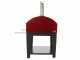 Rossofuoco Campagnolo Rosso - Outdoor Wood-Fired Oven with Cart 