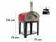 Rossofuoco Campagnolo Rosso - Outdoor Wood-Fired Oven with Cart 