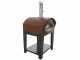 Rossofuoco Benni Marrone - Outdoor Wood-Fired Oven with Cart 