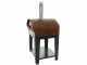 Rossofuoco Benni Marrone - Outdoor Wood-Fired Oven with Cart 