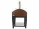 Rossofuoco Benni Marrone - Outdoor Wood-Fired Oven with Cart 