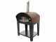 Rossofuoco Benni Marrone - Outdoor Wood-Fired Oven with Cart 