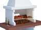 Linea VZ Panarea - Wood and Charcoal Masonry Barbecue