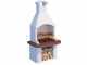 Linea VZ Tremiti - Wood and Charcoal Masonry Barbecue