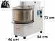 EuroMech ETR 30 2v - 25Kg capacity tilting spiral mixer - three-phase two speed