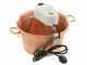 Novital - Hammered Copper Electric Pot for Polenta with Flat Base 7,3L - 4W