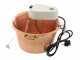 Novital - Hammered Copper Electric Pot for Polenta with Flat Base 7,3L - 4W