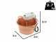 Novital - Hammered Copper Electric Pot for Polenta with Flat Base 7,3L - 4W