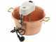 Novital - Hammered Copper Electric Pot for Polenta with Flat Base 4,7L - 4W