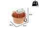 Novital - Hammered Copper Electric Pot for Polenta with Flat Base 4,7L - 4W