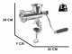 Tre Spade TC-8 Inox - Manual Crank Meat Mincer - Fixing Clamp - N.8