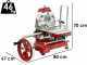 BERKEL B3 - Flywheel Meat Slicer With Pedestal With 300 mm Chrome-Plated Steel Blade - Red