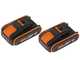 WORX WG384E - 2x 20 V 4Ah Battery-powered Electric Chainsaw - 35 cm Blade 