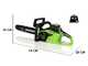 Greenworks GD40CS15K4 - 40V 4Ah Battery-powered Electric Chainsaw- 35 cm Blade