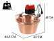 NuovaFac Cuoca Automatica - Hammered Copper Electric Induction Pot - 14L - 30W