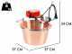 NuovaFac Cuoca Automatica -  Hammered Copper Electric Induction Pot - 9L - 5W