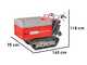 GeoTech Pro GeoPorter 630E Hydro - Tracked wheelbarrow - Hydraulic extension skip 600Kg