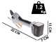 Volpi KV390 - Electric pruning shear - 2x 21.6V 2.5Ah + Extension pole - 40mm Cutting diameter