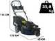 BullMach CERBERO 53 Petrol Trailed Lawn Mower - 53 cm cutting deck - 4in1