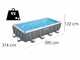Bestway Power Steel Rectangular 56466 - 594x314x122 cm - Above-ground pool