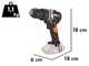 Worx Nitro WX352.9 - 20V Battery-powered Hammer Drill Screwdriver - WITHOUT BATTERY AND BATTERY CHARGER