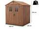 Keter Darwin Brown - Garden shed - With Front Windows - 190x183x221 cm