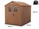 Keter Darwin Brown - Garden shed - With front windows - 190x244x221 cm