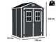 Keter Manor black - Garden shed - With front windows