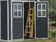 Keter Manor black - Garden shed - With front windows