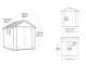 Keter Oakland 757 - Garden Shed - With Double-leaf Door and Window - 229x223.5x242 cm