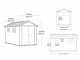 Keter Oakland 7511 - Garden Shed - With Doublle-leaf Door and Windows - 230x350x242 cm
