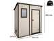 Keter Manor Pent Beige - Garden Shed - With Front Window - 183.5x111x200.5 cm