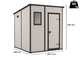 Keter Manor Pent  - Garden Shed - With Front Window - 183.5x185x200 cm