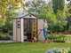 Keter Manor Beige - Garden Shed - With Side Window - 185x152x226 cm