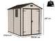 Keter Manor Beige - Garden Shed - With Side Window - 185.8x236.8x227 cm
