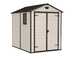 Keter Manor Beige - Garden Shed - With Side Window - 185.8x236.8x227 cm