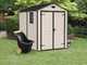 Keter Manor Beige - Garden Shed - With Side Window - 185.8x236.8x227 cm