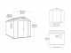 Keter Factor Beige - Garden Shed - With Side Window - 256.5x255x243 cm