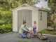 Keter Factor Beige - Garden Shed - With Side Window - 256.5x255x243 cm