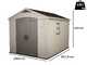 Keter Factor Beige - Garden Shed - With Side Window - 256.5x331.5x243 cm