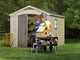 Keter Factor Beige - Garden Shed - With Side Window - 256.5x331.5x243 cm