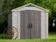 Keter Factor Beige - Garden Shed - With Side Window - 256.5x331.5x243 cm