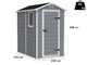 Keter Manor Grey - Garden Shed - With Side Window - 130x192x198 cm