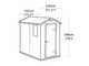 Keter Manor Grey - Garden Shed - With Side Window - 130x192x198 cm