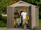 Keter Factor Beige - Garden Shed - With Side Window - 256.5x182x243 cm