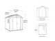 Keter Factor Beige - Garden Shed - With Side Window - 256.5x182x243 cm