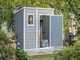 Keter Manor Pent Grey - Garden Shed - With Front Window - 183.5x111x200.5 cm