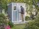 Keter Manor Pent Grey - Garden Shed - With Front Window - 183.5x111x200.5 cm