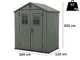 Keter Darwin Green - Garden Shed - with Front Windows - 190x122x221 cm