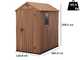 Keter Darwin Brown - Tool Shed - with Front Window - 125.8x184.5x205.1 cm